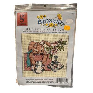 Vintage Graphworks International Buttercups Counted Cross Stitch Kit